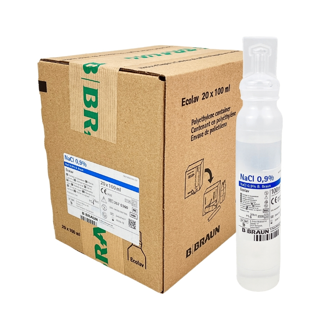 NATRII CHLORATI 0,9% INF. 20X100ML ECOLAV BRAU0197 BBRAUN