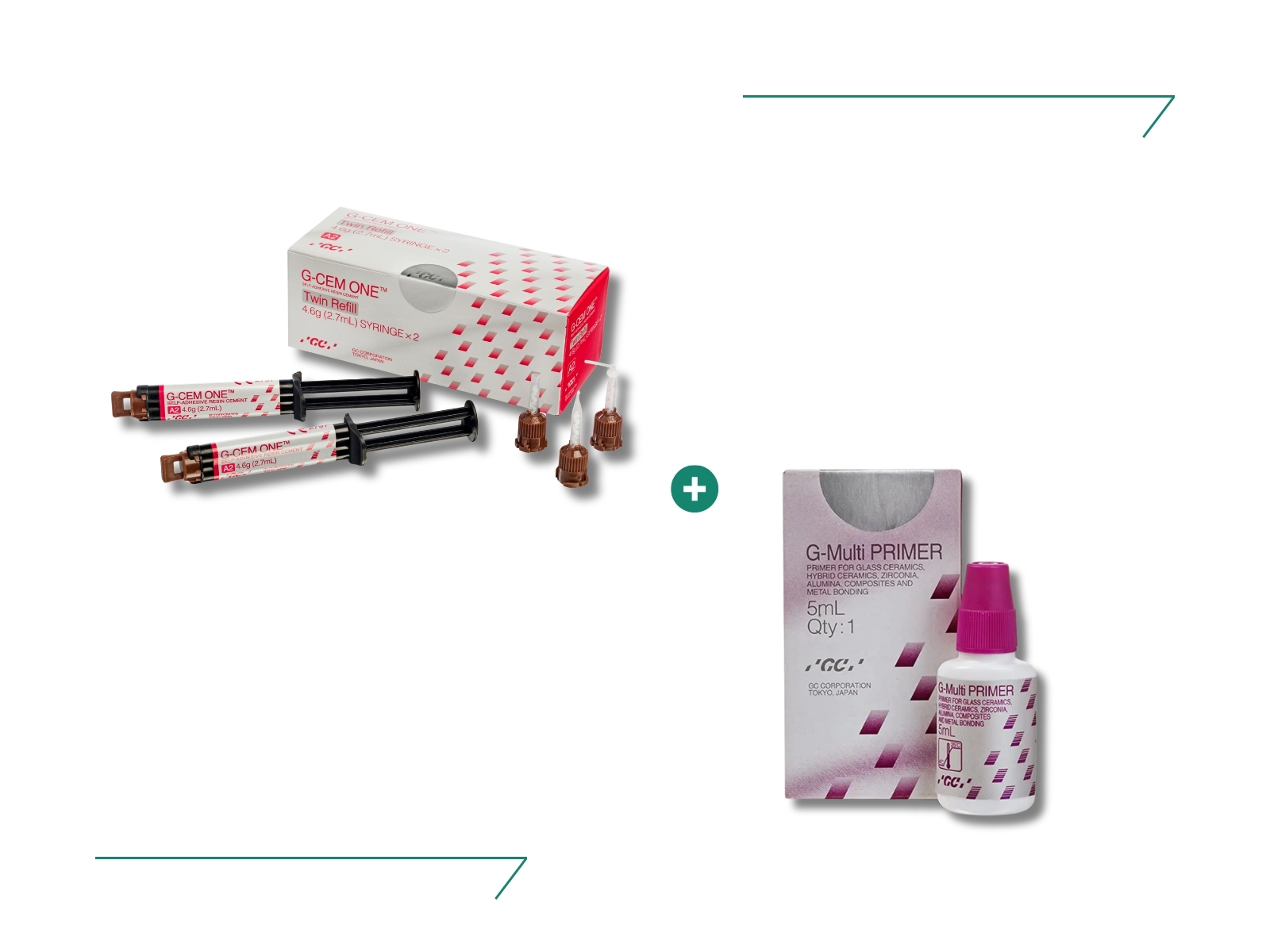 Zestaw: 1 x G-CEM ONE Twin Refill + 1x G-Multi Primer GC
