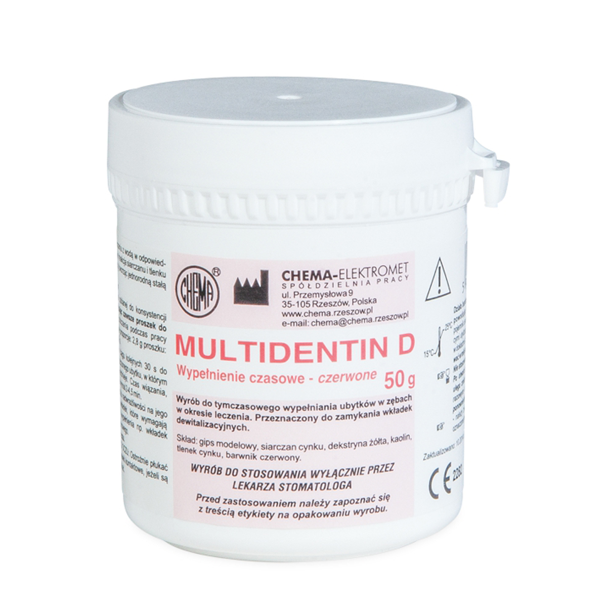 MULTIDENTIN D 50G PROSZEK CZERWONY CHEM0197 CHEMA